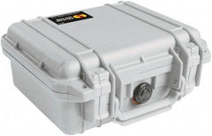 Pelican Products, Inc. - 9-11/16" Wide x 4-7/8" High, Clamshell Hard Case - Silver, Polyethylene - Eagle Tool & Supply