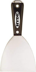 Hyde Tools - 2" Wide Chisel Edge Blade Stainless Steel Putty Knife - Flexible, Straight Nylon Handle, 7-3/4" OAL - Eagle Tool & Supply