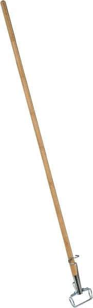 PRO-SOURCE - 60" Standard Wood Quick Connect Mop Handle - Metal Connector, Use with Wet Mops - Eagle Tool & Supply