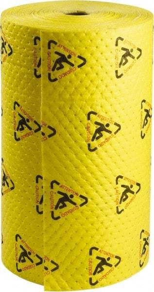 Brady SPC Sorbents - 80 Gal Capacity per Package, Chemical/Hazmat Roll - 300' Long x 30" Wide, Yellow, Polypropylene - Eagle Tool & Supply