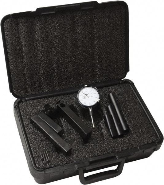 Moody Tools - 0.001" Graduation, 4" Max Meas, 0-100 Dial Reading, Dial Indicator & Base Kit - 0.001" Resolution - Eagle Tool & Supply