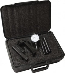 Moody Tools - 0.001" Graduation, 4" Max Meas, 0-100 Dial Reading, Dial Indicator & Base Kit - 0.001" Resolution - Eagle Tool & Supply