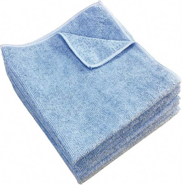 PRO-SOURCE - Reusable Microfiber Wipes - 12" x 12" Sheet Size, Blue - Eagle Tool & Supply