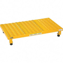 Vestil - 5" High x 19" Wide x 36" Deep, Yellow Step Stand - Steel, 500 Lb Capacity - Eagle Tool & Supply