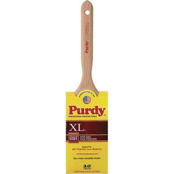 Purdy - 3" Flat Synthetic Trim Brush - Wood Fluted Handle - Eagle Tool & Supply