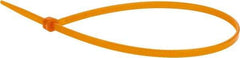 Value Collection - 9.8" Long Orange Nylon Standard Cable Tie - 40 Lb Tensile Strength, 70mm Max Bundle Diam - Eagle Tool & Supply