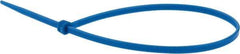 Value Collection - 9.8" Long Blue Nylon Standard Cable Tie - 40 Lb Tensile Strength, 70mm Max Bundle Diam - Eagle Tool & Supply