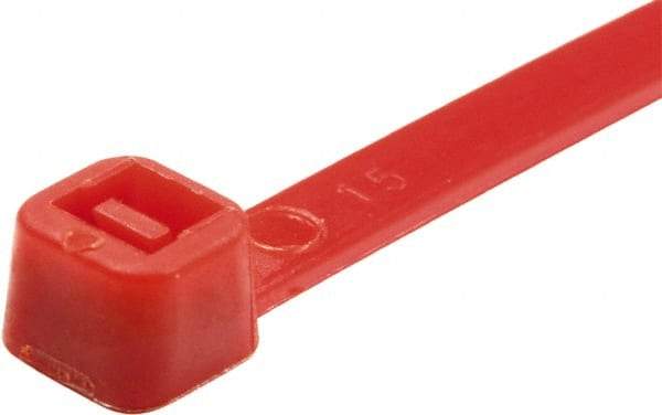 Value Collection - 11" Long Red Nylon Standard Cable Tie - 50 Lb Tensile Strength, 81mm Max Bundle Diam - Eagle Tool & Supply