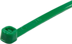 Value Collection - 6" Long Green Nylon Standard Cable Tie - 40 Lb Tensile Strength, 38mm Max Bundle Diam - Eagle Tool & Supply