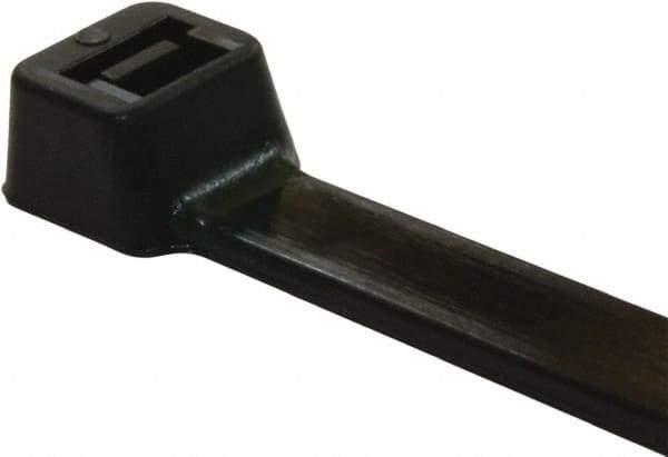 Value Collection - 8" Long Black Nylon Standard Cable Tie - 18 Lb Tensile Strength, 55mm Max Bundle Diam - Eagle Tool & Supply