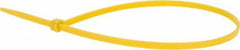 Value Collection - 14.6" Long Yellow Nylon Standard Cable Tie - 50 Lb Tensile Strength, 106mm Max Bundle Diam - Eagle Tool & Supply