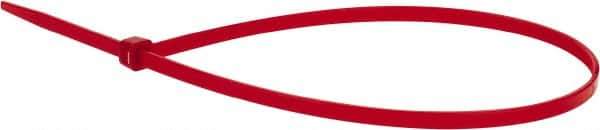 Value Collection - 14.6" Long Red Nylon Standard Cable Tie - 50 Lb Tensile Strength, 106mm Max Bundle Diam - Eagle Tool & Supply