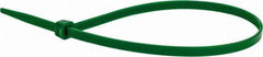 Value Collection - 11" Long Green Nylon Standard Cable Tie - 50 Lb Tensile Strength, 81mm Max Bundle Diam - Eagle Tool & Supply