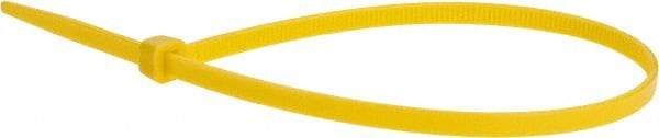 Value Collection - 11" Long Yellow Nylon Standard Cable Tie - 50 Lb Tensile Strength, 81mm Max Bundle Diam - Eagle Tool & Supply