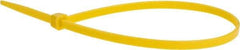 Value Collection - 11" Long Yellow Nylon Standard Cable Tie - 50 Lb Tensile Strength, 81mm Max Bundle Diam - Eagle Tool & Supply