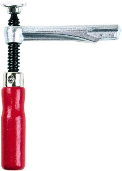 Bessey - 1,450 Lb Clamping Pressure, Steel, Straight Handle, SLV Bar & Pipe Clamping Arm - 4-3/4" Throat Depth - Eagle Tool & Supply