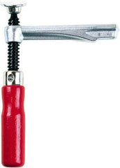 Bessey - 1,450 Lb Clamping Pressure, Steel, Straight Handle, SLV Bar & Pipe Clamping Arm - 4-3/4" Throat Depth - Eagle Tool & Supply