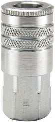 Parker - 1/4-18 Female NPTF Thread, Industrial Interchange, Pneumatic Coupler - Exact Industrial Supply
