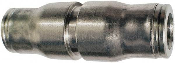 Legris - 3/8" Outside Diam, Nickel Plated Brass Push-to-Connect Tube Union - 435 Max psi, Tube to Tube Connection, FKM O-Ring - Eagle Tool & Supply