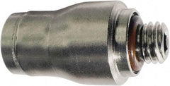 Legris - 4mm Outside Diam, M5x0.8 Metric, Nickel Plated Brass Push-to-Connect Tube Male Connector - 435 Max psi, Tube to Metric Thread Connection, FKM O-Ring - Eagle Tool & Supply