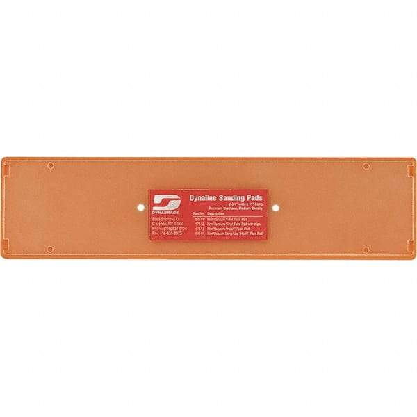 Dynabrade - 11 x 2-3/4" Rectangular Adhesive/PSA Backing Pad - File Board Sander Compatible, Screw Attachment, Nonvacuum Pad, 3/8" Thick, Medium Density - Eagle Tool & Supply