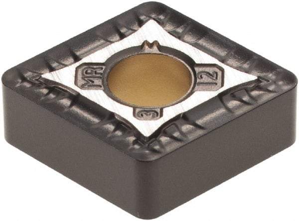 Kennametal - CNMG433 MR Grade KCM25 Carbide Turning Insert - TiN/MT/TiCN/Al2O3 Finish, 80° Diamond, 1/2" Inscr Circle, 3/16" Thick, 3/64" Corner Radius - Eagle Tool & Supply