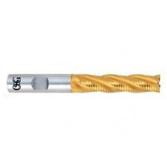 1-1/2" Dia. - 5-1/2" OAL - TiN HSS - CO-30° Helix - Square End SE EM - 6 FL - Eagle Tool & Supply