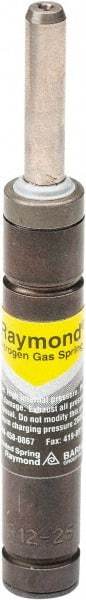 Associated Spring Raymond - 6mm Rod Diam, 12mm Diam, 12.7mm Max Stroke, Nitrogen Gas Spring Cylinder - 54.7mm Body Length, 67.4mm OAL, 164 Lb Full Stroke Spring Force, 290 psi Initial Charge - Eagle Tool & Supply