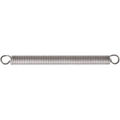 Associated Spring Raymond - 14mm OD, 136.61 N Max Load, 52.7mm Max Ext Len, Stainless Steel Extension Spring - Eagle Tool & Supply