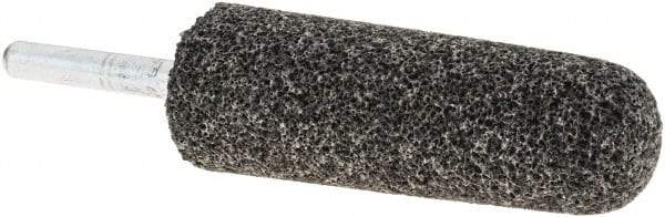 Made in USA - 1" Head Diam x 2-3/4" Thickness, A3, Tree End, Aluminum Oxide Mounted Point - Blue-Gray, Very Coarse Grade, 24 Grit, 16,100 RPM - Eagle Tool & Supply