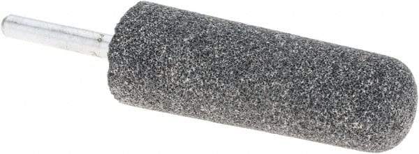 Made in USA - 1" Head Diam x 2-3/4" Thickness, A3, Tree End, Aluminum Oxide Mounted Point - Blue-Gray, Coarse Grade, 46 Grit, 16,100 RPM - Eagle Tool & Supply
