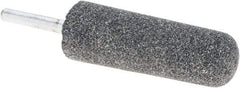 Made in USA - 1" Head Diam x 2-3/4" Thickness, A3, Tree End, Aluminum Oxide Mounted Point - Blue-Gray, Coarse Grade, 46 Grit, 16,100 RPM - Eagle Tool & Supply