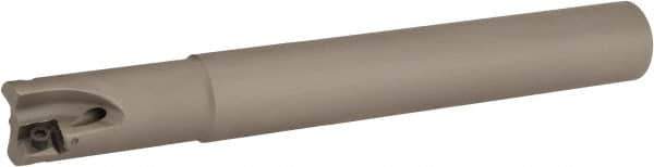 Iscar - 3/4" Cut Diam, 0.315" Max Depth of Cut, 3/4" Shank Diam, 6" OAL, Indexable Square Shoulder Helical End Mill - H490 AN.X 09 Inserts, Cylindrical Shank, 90° Lead Angle, Through Coolant, Series Helido - Eagle Tool & Supply