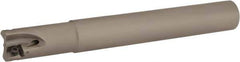 Iscar - 3/4" Cut Diam, 0.315" Max Depth of Cut, 3/4" Shank Diam, 6" OAL, Indexable Square Shoulder Helical End Mill - H490 AN.X 09 Inserts, Cylindrical Shank, 90° Lead Angle, Through Coolant, Series Helido - Eagle Tool & Supply