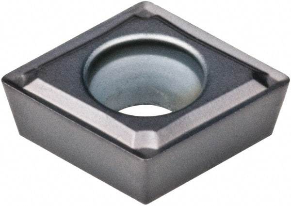 Kennametal - CPMT32.52 FW Grade KCU10 Carbide Turning Insert - AlTiN Finish, 80° Diamond, 3/8" Inscr Circle, 5/32" Thick, 1/32" Corner Radius - Eagle Tool & Supply