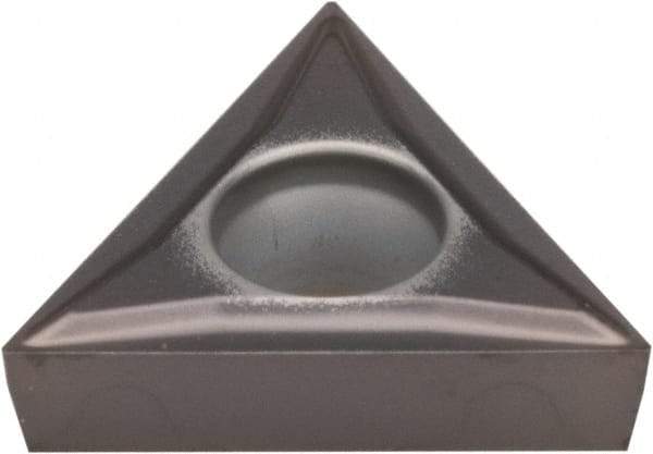 Kennametal - TCGT21.5 LF Grade KCU10 Carbide Turning Insert - AlTiN Finish, 60° Triangle, 1/4" Inscr Circle, 3/32" Thick, 0.004" Corner Radius - Eagle Tool & Supply