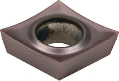 Kennametal - CPGT21.51 HP Grade KCU25 Carbide Turning Insert - AlTiN Finish, 80° Diamond, 1/4" Inscr Circle, 3/32" Thick, 1/64" Corner Radius - Eagle Tool & Supply