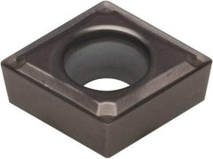 Kennametal - CCMT32.52 FW Grade KCU10 Carbide Turning Insert - AlTiN Finish, 80° Diamond, 3/8" Inscr Circle, 5/32" Thick, 1/32" Corner Radius - Eagle Tool & Supply