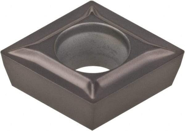 Kennametal - CPGT32.52 LF Grade KCU10 Carbide Turning Insert - AlTiN Finish, 80° Diamond, 3/8" Inscr Circle, 5/32" Thick, 1/32" Corner Radius - Eagle Tool & Supply