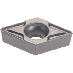 Kennametal - DCMT32.52 MW Grade KCU10 Carbide Turning Insert - AlTiN Finish, 55° Diamond, 3/8" Inscr Circle, 5/32" Thick, 1/32" Corner Radius - Eagle Tool & Supply