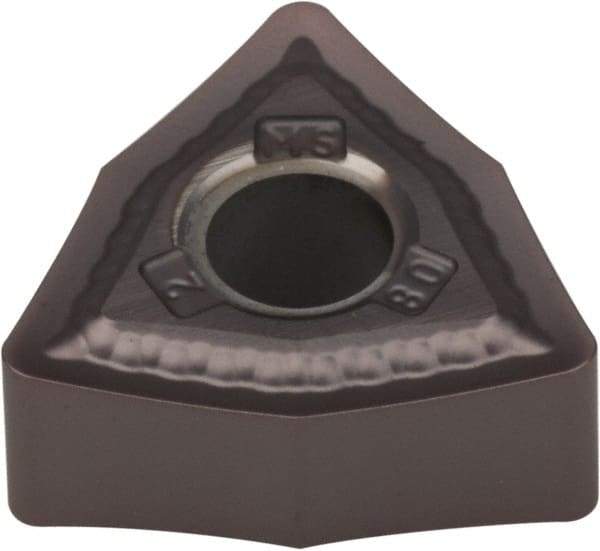Kennametal - WNMG431 MS Grade KCU25 Carbide Turning Insert - AlTiN Finish, 80° Trigon, 1/2" Inscr Circle, 3/16" Thick, 1/64" Corner Radius - Eagle Tool & Supply