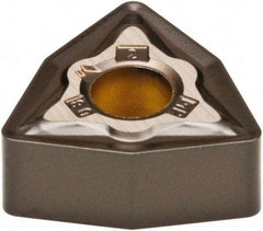 Kennametal - WNMG433 MP Grade KCP10 Carbide Turning Insert - TiN Finish, 80° Trigon, 1/2" Inscr Circle, 3/16" Thick, 3/64" Corner Radius - Eagle Tool & Supply