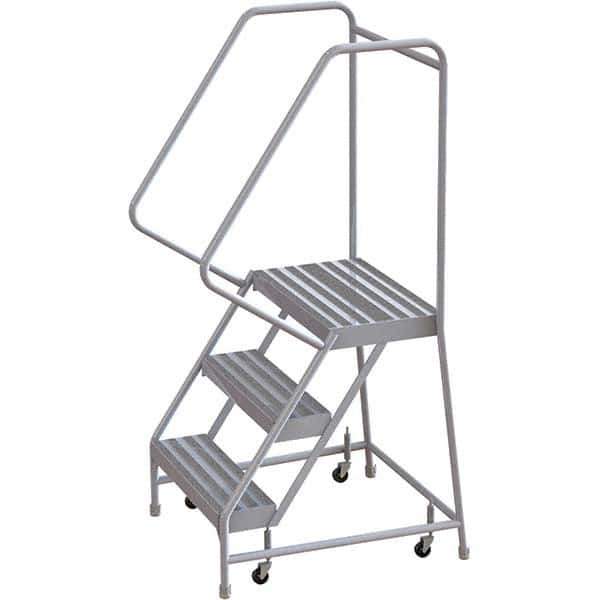 TRI-ARC - Rolling & Wall Mounted Ladders & Platforms Type: Rolling Warehouse Ladder Style: Rolling Safety Ladder - Eagle Tool & Supply
