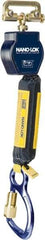 DBI/SALA - 6' Long, 420 Lb Capacity, 1 Leg Single Leg Harness Self-Retracting Lanyard - 25/32" Diam, Dyneema & Polyester Webbing, Aluminum Carabiner Anchorage Connection - Eagle Tool & Supply