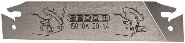 Seco - 0.843" Blade Height, 0.047" Blade Width, 4.72" OAL, Neutral Cut, Double End Indexable Cut-Off Blade - 150.10A Blade, 150.10 Series - Eagle Tool & Supply