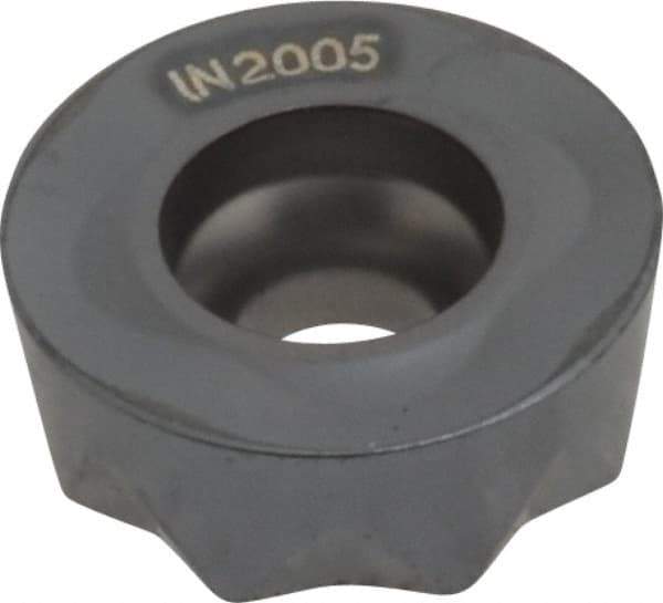 Ingersoll Cutting Tools - RCLB120500 VL Grade IN2005 Carbide Milling Insert - TiAlN Finish, 0.191" Thick, 1/2" Inscribed Circle, 1/4" Corner Radius - Eagle Tool & Supply