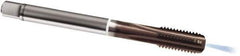 Guhring - M12x1.75 Metric, 4 Flute, TiAlN Finish, Cobalt Spiral Point Tap - Modified Bottoming Chamfer, Right Hand Thread, 110mm OAL, 6HX Class of Fit, Series 319 - Exact Industrial Supply