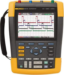 Fluke - 100 MHz, 4 Channel, Portable Oscilloscope - 2 to 100,000 V/div Vertical Deflection - Eagle Tool & Supply