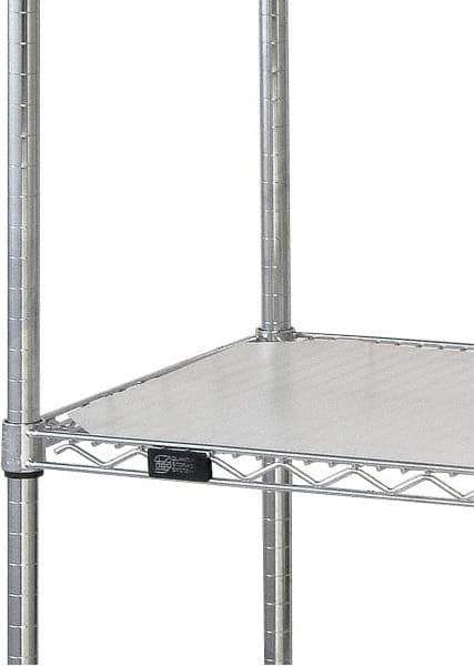 Quantum Storage - 18" Wide, Open Shelving Accessory/Component - HDPE, Polyethylene Finish, 36" Long, Use with Wire Shelving Units - Eagle Tool & Supply