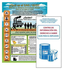 NMC - GHS General Safety & Accident Prevention Training Kit - Spanish, 18" Wide x 24" High, White Background, Includes Poster & Booklets - Eagle Tool & Supply